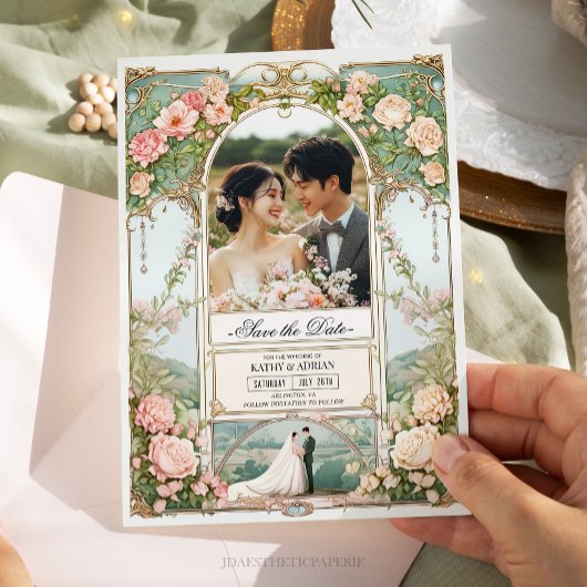 Pastellrosa und weiße Blütenhochzeit Sichern Sie d Einladung