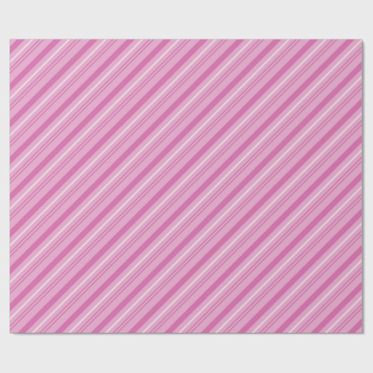 Pastellrosa und weiße Candy Cane Streifen Geschenkpapier (Flach)