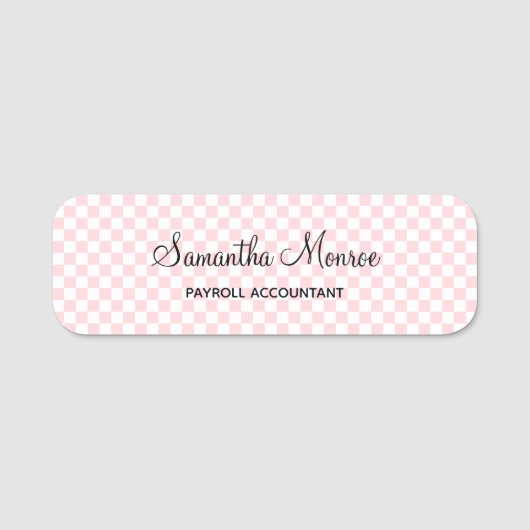 Pastellrosa und weiße Karton Namensschild