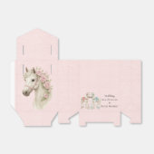 Pastellrosa und Weißes Pferd Hochzeit Geschenkschachtel (Ungefaltet)