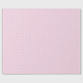 Pastellrosa und Weißgitter Quatrefolie Geschenkpapier (Flach)