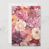 Pastellrosa und Zedernbraun Sommerhochzeit Einladung (Rückseite)