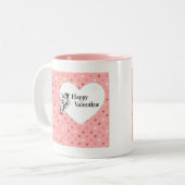 Pastellrosa Valentine cupio Zweifarbige Tasse (Vorderseite Links)