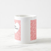 Pastellrosa Valentinherz Kaffeetasse (Mittel)