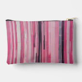 Pastellrosa Vertikales Design Zubehörtasche (Rückseite)