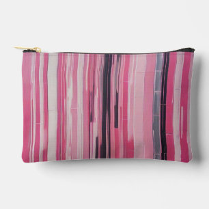 Pastellrosa Vertikales Design Zubehörtasche
