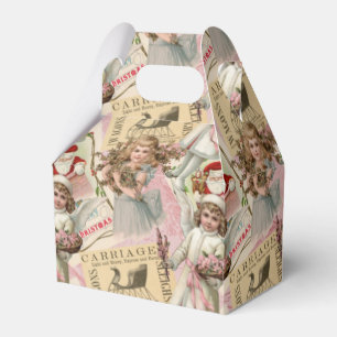 Pastellrosa viktorianisches Weihnachten Geschenkschachtel