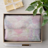 Pastellrosa Vintag verblasste Decoupage Floral Seidenpapier (Geschenk)