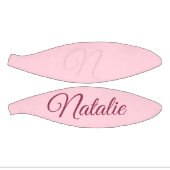 Pastellrosa Vollfarbe mit Monogramm Mini Basketball (Panele)