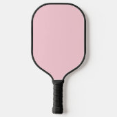 Pastellrosa Vollfarbe mit Monogramm Pickleball Schläger (Rückseite)