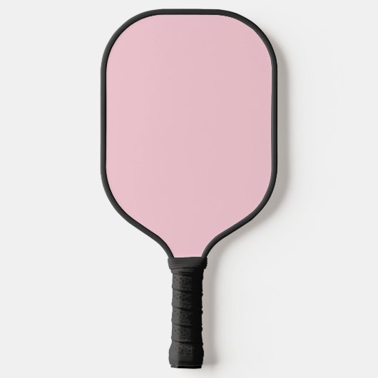 Pastellrosa Vollfarbe mit Monogramm Pickleball Schläger (Rückseite)