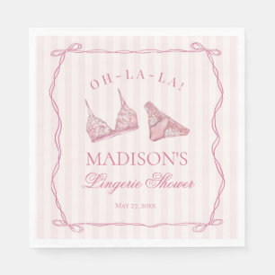 Pastellrosa Wäsche Dusche Junggesellinnenabschied Serviette