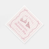 Pastellrosa Wäsche Dusche Junggesellinnenparty Serviette (Ecke)