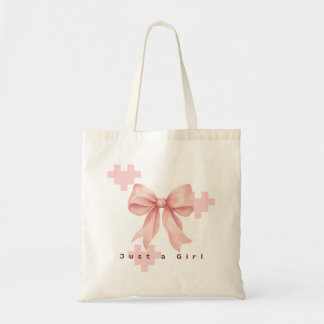 Pastellrosa Wasserfarbe Schleife Totebag Tragetasche