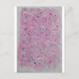 Pastellrosa Wasserfarben-Abstrakt Feiertagspostkarte