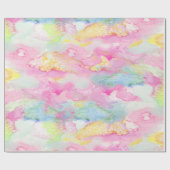 Pastellrosa Wasserfarben Farbe Farbe Farbe Farbe F Geschenkpapier (Flach)