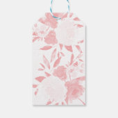 Pastellrosa Wasserfarben Geschenkanhänger (Rückseite)