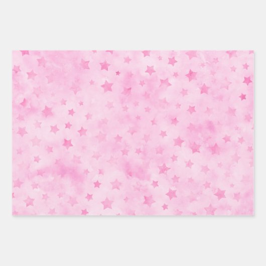 Pastellrosa Wasserfarben Leopard Streifen Stangen  Geschenkpapier Set (Vorderseite 3)