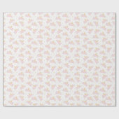 Pastellrosa Weihnachtsengel Geschenkpapier (Flach)
