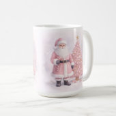 Pastellrosa Weihnachtsmann Kaffeetasse (VorderseiteRechts)