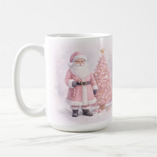 Pastellrosa Weihnachtsmann  Kaffeetasse