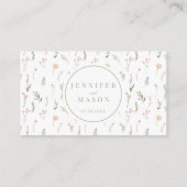 Pastellrosa Wildblume Hochzeit RSVP QR-Code-Karten Begleitkarte (Rückseite)