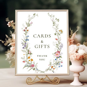 Pastellrosa Wildblume Karten und Geschenke Poster