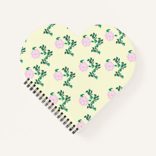 Pastellrosa Wilde Rose Blume Notizblock