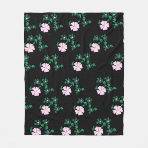 Pastellrosa Wilde Rose Fleecedecke