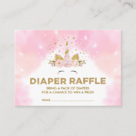 Pastellrosa Wolken Magische Einhorn-Windeln-Windel Begleitkarte