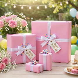Pastellrosa Wrapping Paper - Weichweiche Blüte Ges Geschenkpapier