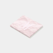 Pastellrosa zerknittertes kreiertes Papier, kunden Post-it Klebezettel (angewinkelt)