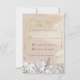 Pastellrosafarbene Hochzeits-Einladung RSVP Karte