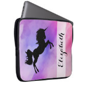 Pastellrosalila Unicorn entwarf Laptop-Hülse Laptopschutzhülle (Vorne Rechts)
