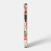 Pastellrosen Blumen-Patchwork-Muster iPhone Hülle (Linke Seite)