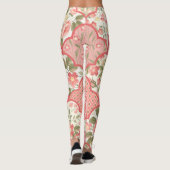 Pastellrosen Blumen-Patchwork-Muster Leggings (Rückseite)