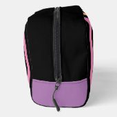 Pastellrost Muster auf schwarzen Streifen Waschbeutel (Rechts)