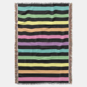 Pastellrost und Schwarzes Streifen Decke (Vorderseite Vertikal)