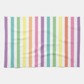 Pastellrost und Weiße Streifen Muster Streifen Str Geschirrtuch (Horizontal)