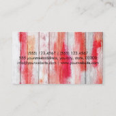 Pastellrot auf Holz #2 Visitenkarte (Rückseite)