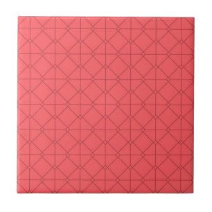 Pastellrot, cool, trendy, dekorative Illustration Fliese