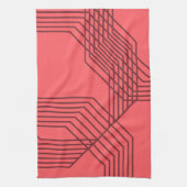 Pastellrot, einfach, modern, geometrisch geschirrtuch (Vertikal)