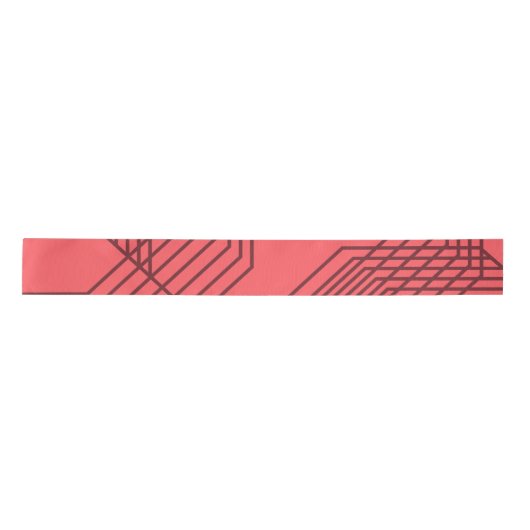 Pastellrot, einfach, modern, geometrisch satinband (Vorderseite)