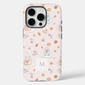Pastellschaf Pinguin Dessert Muster Pink Monogramm Case-Mate iPhone Hülle (Rückseite)