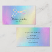 Pastellschere Logo auf Pastellgradienten Visitenkarte (Vorne/Hinten)