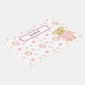 PASTELLSCHIRME AUS PINK & TAN BALLOONS & TEDDY BEA GÄSTEBUCH (Ecke)