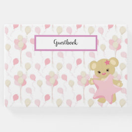 PASTELLSCHIRME AUS PINK & TAN BALLOONS & TEDDY BEA GÄSTEBUCH