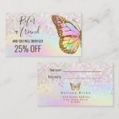 Pastellschmetterling eine Kundenkarte Visitenkarte (Vorne/Hinten)