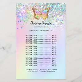 Pastellschmetterling Schönheitssalon Flyer