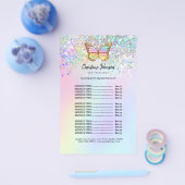 Pastellschmetterling Schönheitssalon Flyer (Einzeln)